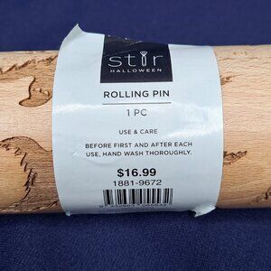 STIR Halloween Embossed Rolling Pin With Ghosts and Bats